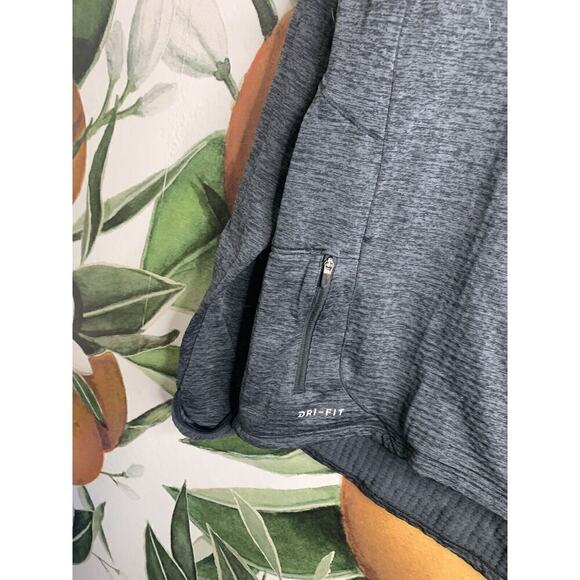 Nike Men's Medium Therma Running Half-Zip Gray Long Sleeve - Picture 4 of 7